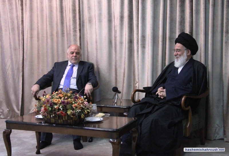 Haider al-Abadi, the Prime Minister of Iraq met with the Grand Ayatollah Hashemi Shahroudi (DummettBrkath)